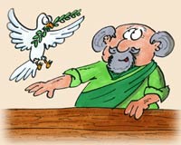 Noah und die Taube